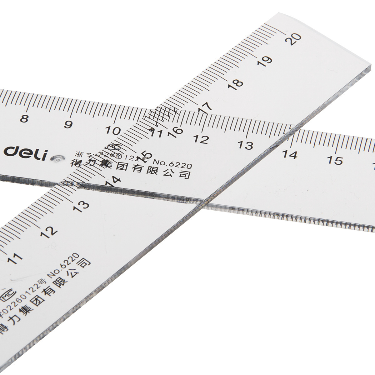 批發 得力文具尺子20cm學生辦公塑料透明直尺30cm繪圖公分尺40cm