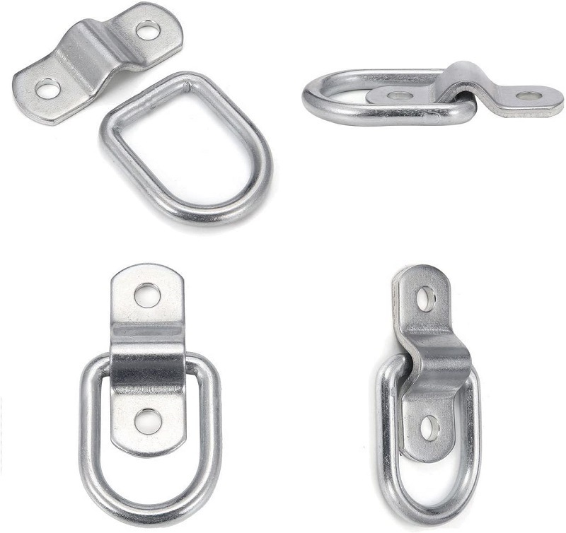 Kayak Multifunctional D-shaped Pull Ring Hasp Set Door Buckle Tie Cargo Trailer Anchor Point D-shaped Ring Tightening Buckle