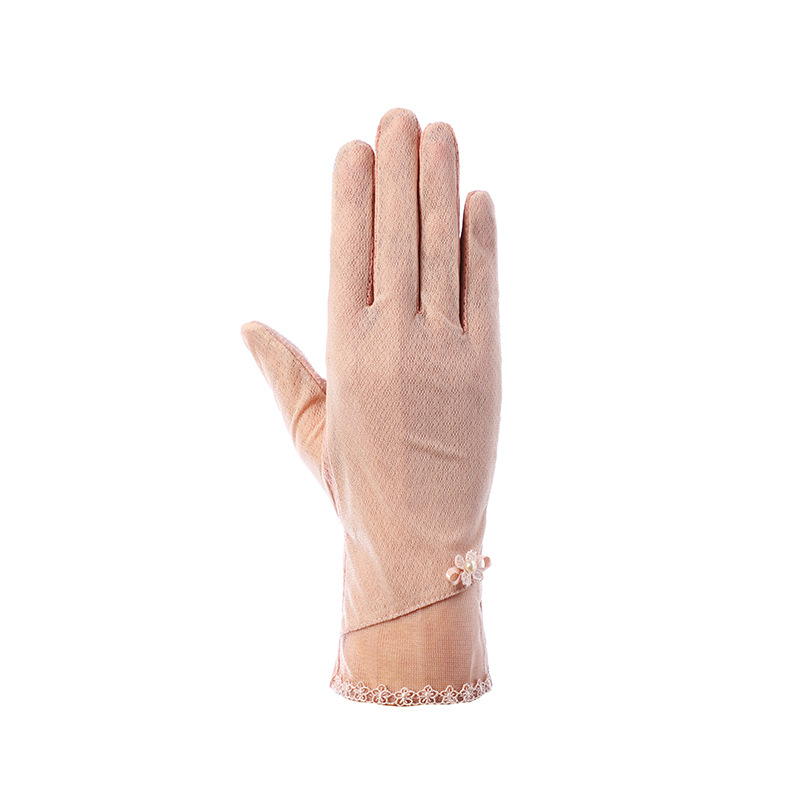 Driving sunscreen gloves thin ladies touch screen wholesale elastic summer outdoor cycling imitation sun silk gloves
