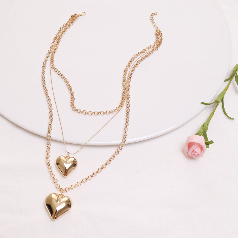 Europe and the United States cross-border jewelry love multi-layer necklace women's personality creative fashion jewelry INS clavicle chain N759