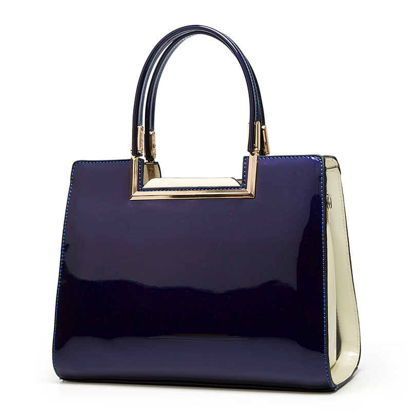 Cross-border 2025 new red patent leather women's bag middle-aged mother handbag commuter shoulder messenger bag a generation of hair
