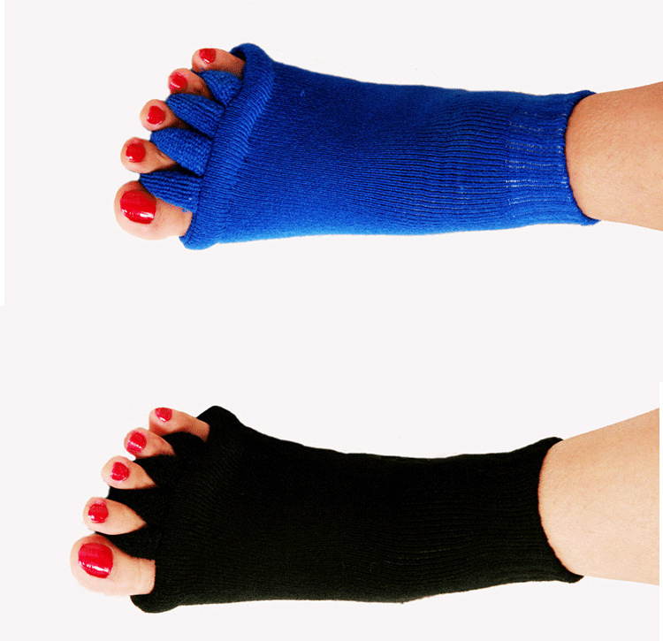 Five-finger socks female acrylic cotton toe socks Japanese health massage yoga five-toe socks open toe socks correction thumb valgus