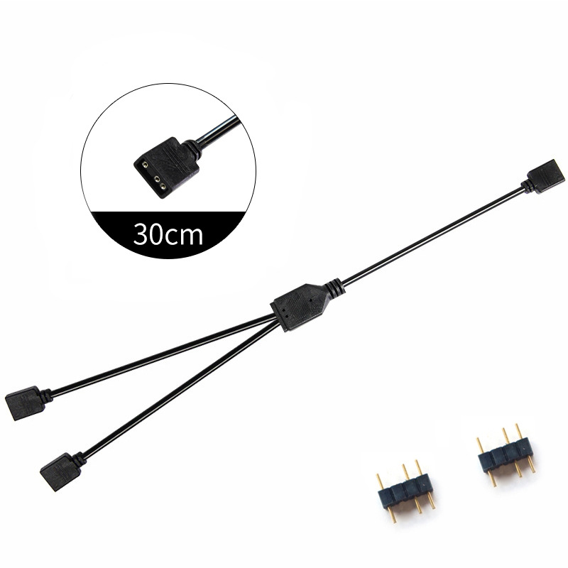 Computer motherboard synchronization line 12v RGB 4-pin one-five extension line 5v ARGB 3-pin one-three