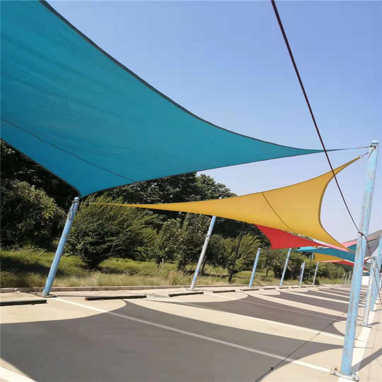 UV-proof sun shade sail for garden swimming pool outdoor waterproof sun shade sail polyester sun protection triangular sun shade sail