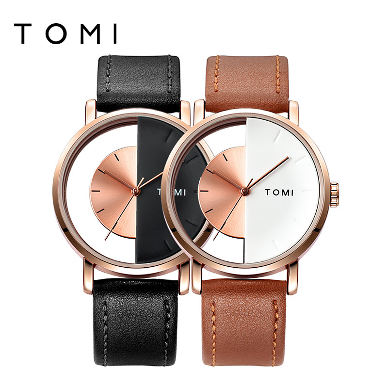 [Small Wholesale] TOMI Hollow Design Pivot Table Neutral Casual Fashion Simple Korean Watch