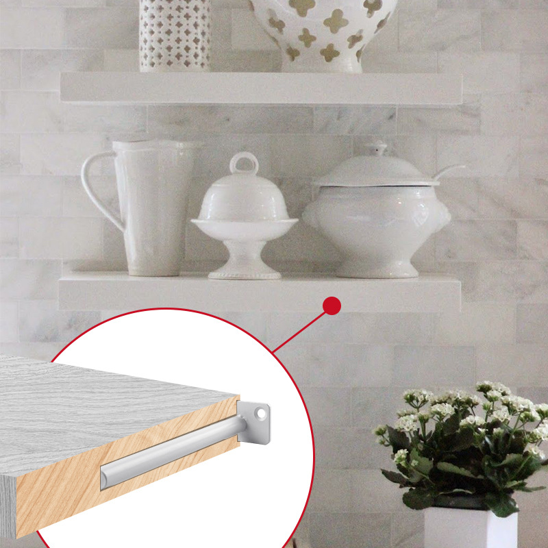 Black concealed deck holder 12cm round concealed wall bracket bracket concealed partition holder fixed floating bracket
