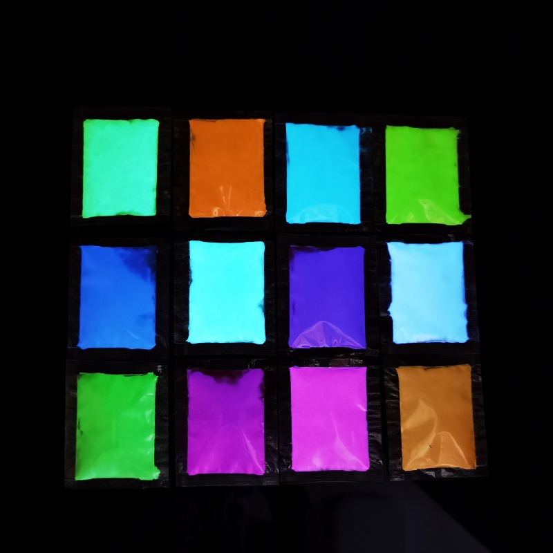Factory wholesale luminous powder fluorescent powder DIY fishing gear luminous powder nail injection color powder 10 grams