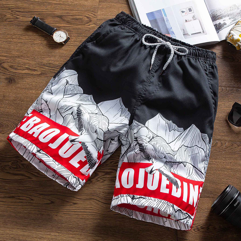Summer New Cross-border Quick-dry Beach Pants Men's Loose Casual Large Size Five-point Pants Couple Shorts Large Pants Men