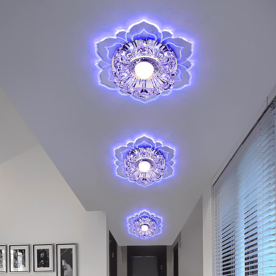 Creative led Corridor light aisle light modern minimalist Crystal hallway light ceiling spotlight household household balcony lamp