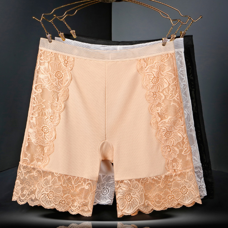 8972 hollow safety pants sexy lace high waist anti-light three-point plus size bottoming safety pants 200kg