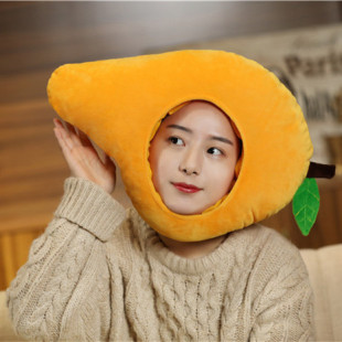 Hot Selling Wholesale Japanese and Korean ins Fruit Mango Hood Hat Plush Toy Doll