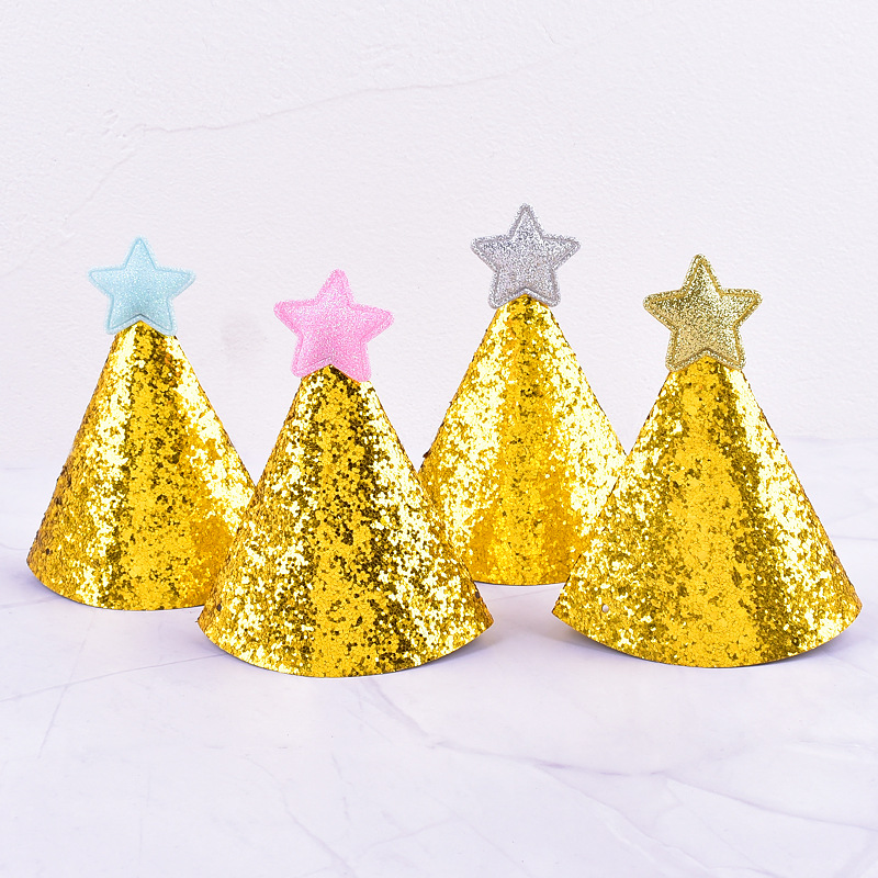 Birthday hat mini Korean cute star hat DIY children birthday party hat pet cake hat