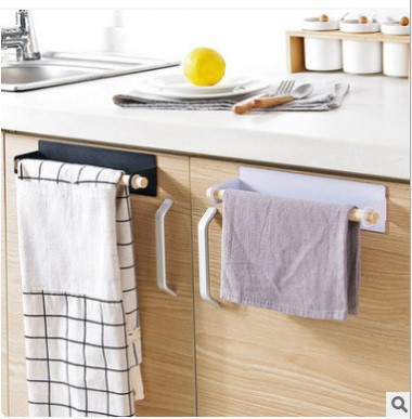 Adhesive Wall-mounted Towel Rack Kitchen Punch-free Wrought Iron Towel Rack Rack Mag Rack Towel Rack Roll-up Rack