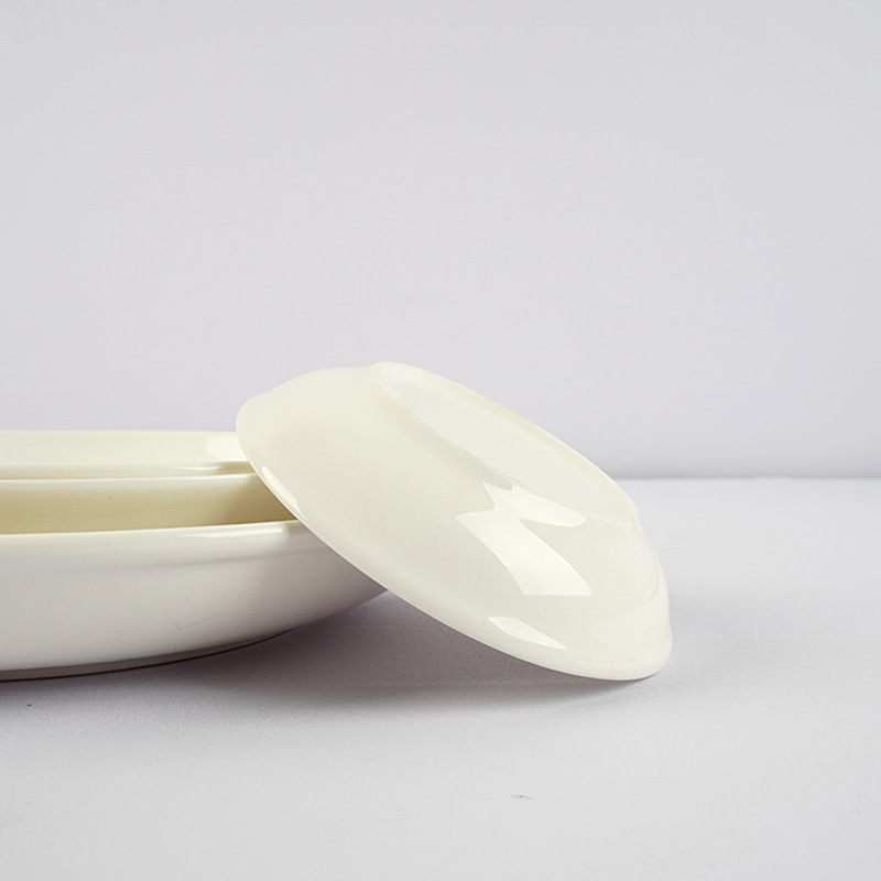 Factory wholesale white ceramic water plate four inch five inch eight inch calligraphy ink plate watercolor painting pigment palette