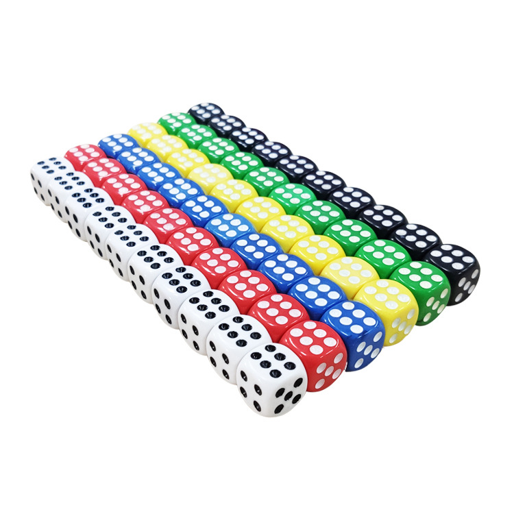 High Quality Dice Rounded Color Points Sieve Dice Cup Color Grain Mahjong Shake Bar ktv Supplies 14mm