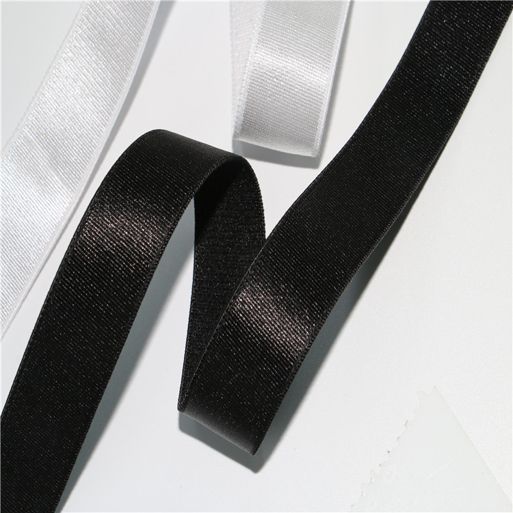 Sling Gloss Underwear Shoulder Strap Bright Velvet Bra Underwear Elastic Band Black and White Elastic Band Bra Band