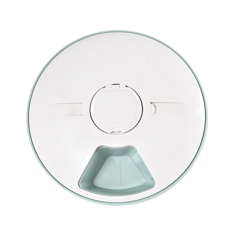 Pet supplies six-grid intelligent timing automatic feeder timing quantitative tableware pet feeder feeding machine