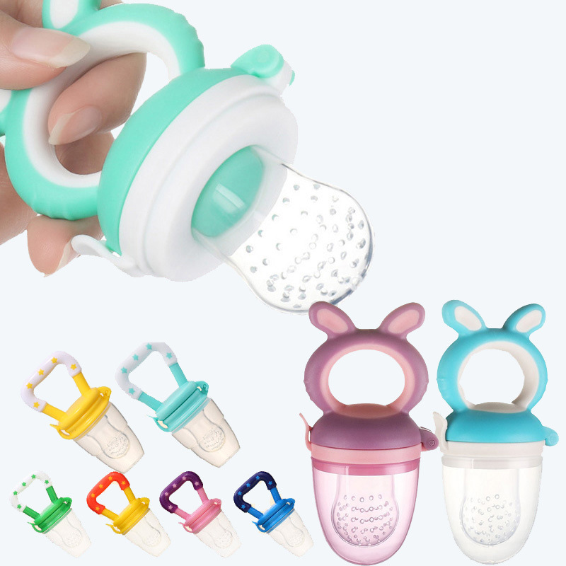 Cross-border in stock fruit and vegetable music fruit food supplement silicone bite music star bite fruit and vegetable bag bite music
