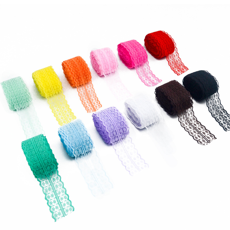 Colorful rice word non-elastic 4.5cm lace 10 m roll diy handmade material jewelry clothing decoration accessories