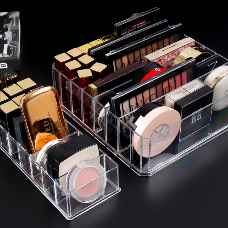 Acrylic Transparent Nail Polish Eyebrow Pen Display Stand Makeup Cosmetic Plastic Storage Box Desktop Lipstick Storage Rack