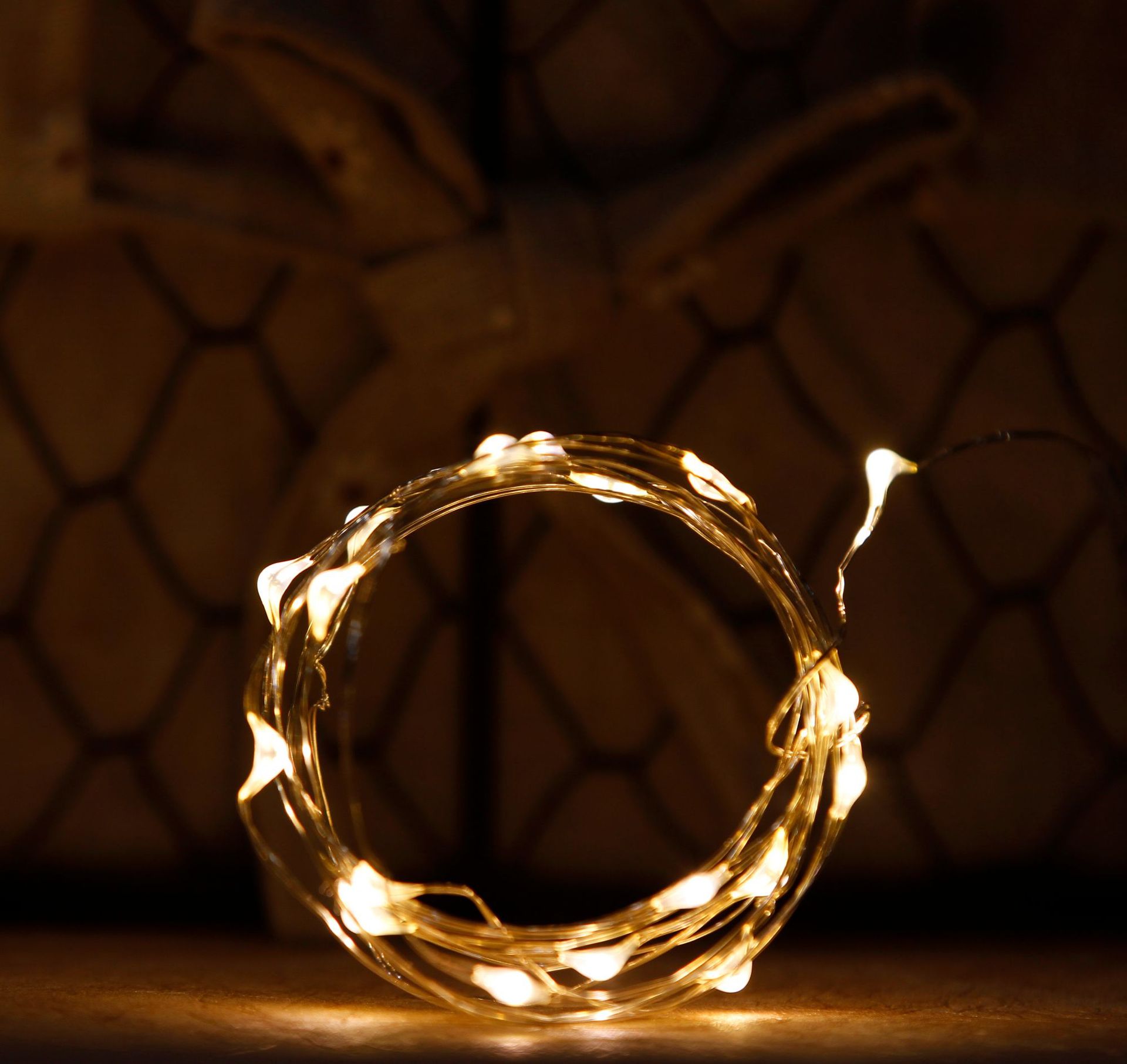 LED string lamp copper wire lamp 2032 button cell box copper wire Christmas gift box lights outdoor garden decorative light string