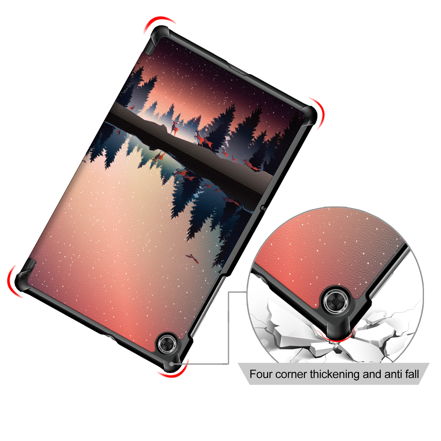 For Lenovo protective case Tab M10 FHD Plus flat leather case M10 TB-X606F/X anti-drop case