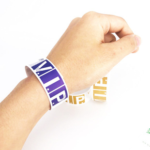 Bracelet factory VIP custom waterproof bracelet concert wrist strap fluorescent color anti-counterfeiting anti-tearing ticket admission ticket