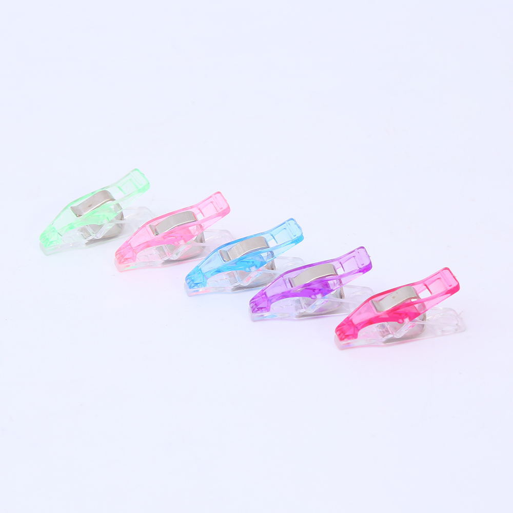 Cross-border exclusive for axe patchwork sewing pointed white red edge 2.7*0.7*1.5 fixed color plastic clip