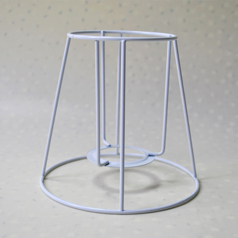 Lampshade iron frame hardware E27 lamp mouth DIY hand-woven tapered oval trapezoidal conjoined desk lamp rack free shipping