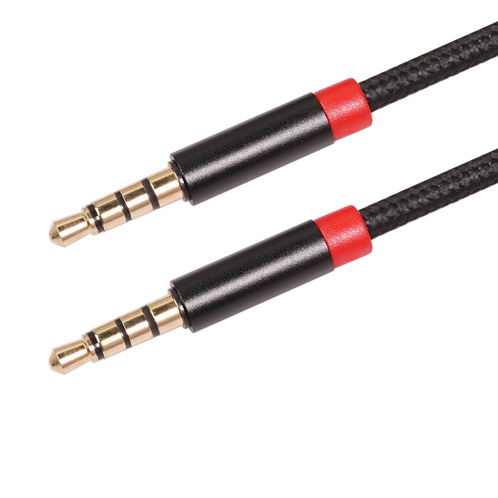 All copper four-level plug support microphone 3.5mm public-to-public audio cable support mobile phone sound card 4 audio cable