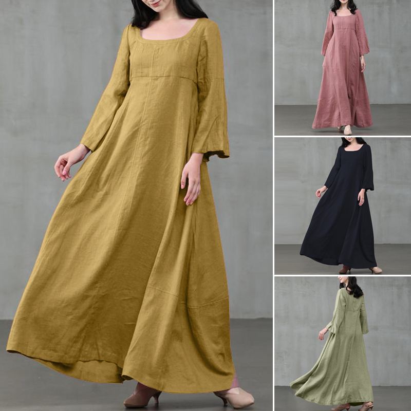 Creative autumn 2022 ebay Amazon wish Literature and Art National style AliExpress Women's Big swing dress