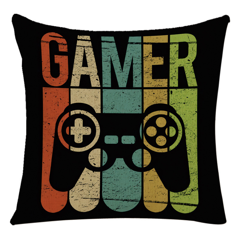 Cross-border hot selling electric game pattern printing pillow home pillow cover car cushion cushion a generation of hair