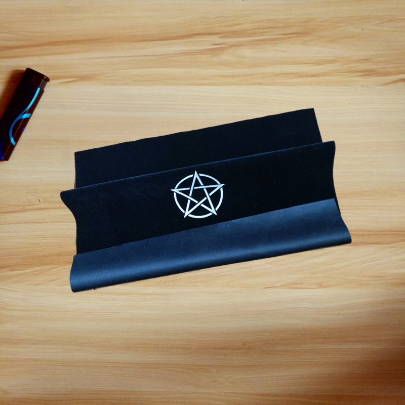 Spot tarot pentagram black purple flannel tablecloth table mat carlo bag table game