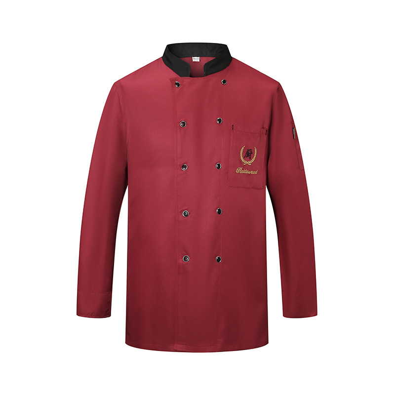Restaurant chef overalls long sleeve hotel baking canteen autumn and winter chef overalls hotel chef overalls wholesale