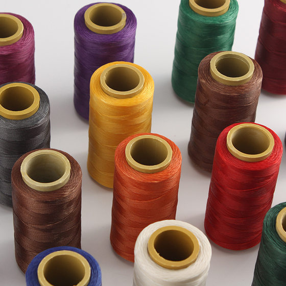 1mm flat wax thread polyester thread sintered 150D flat hand sewing wax thread handmade DIY leather thread