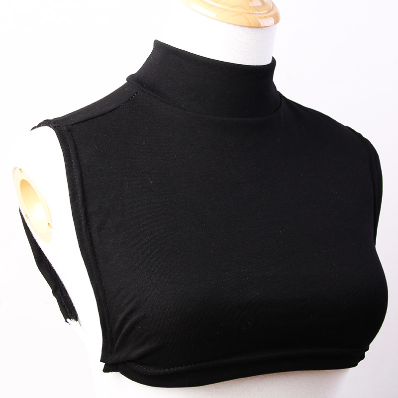 Winter Cotton Knitted Semi-high Collar Fake Collar Adult Velvet Thickened Warm Pullover Scarf Unisex Fake Collar