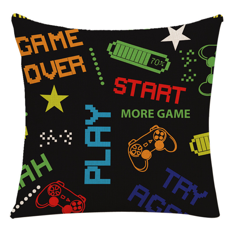 Cross-border hot selling electric game pattern printing pillow home pillow cover car cushion cushion a generation of hair