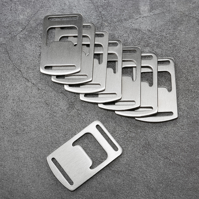 Ribbon bottle opener stainless steel card bottle opener outdoor backpack ribbon buckle lanyard bottle opener travel bag accessories