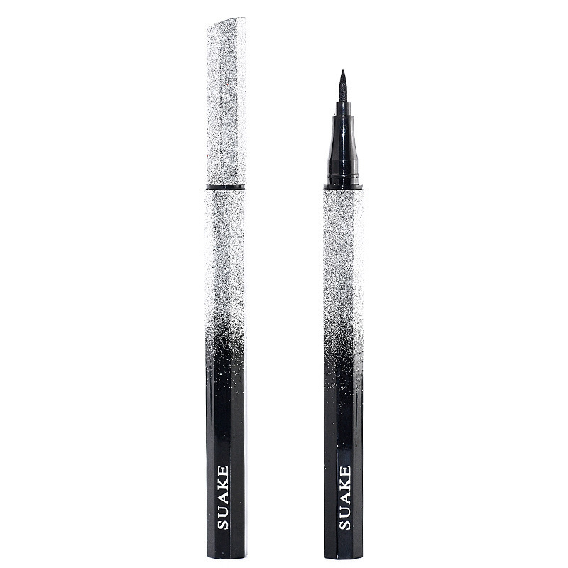 Net red with star Eyeliner Liquid makeup is not easy to faint novice eyeliner black Brown foreign trade