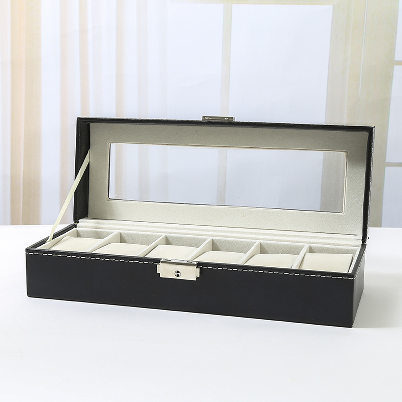 Exquisite jewelry mechanical and electronic high-end 6 watch box display box wholesale leather storage box jewelry box