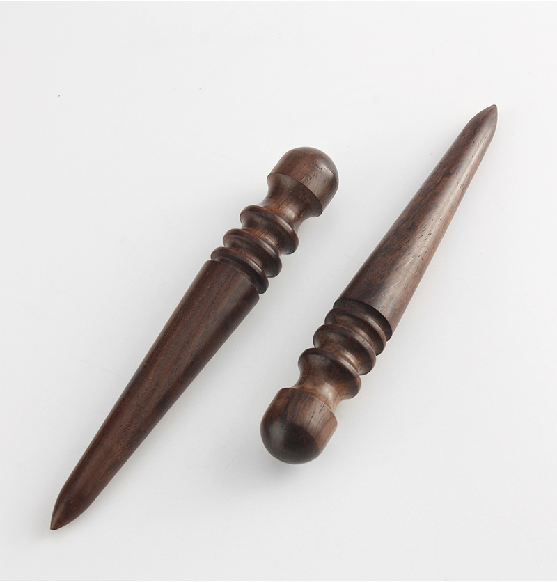 Sandalwood polishing stick hand-made DIY leather leather hand-made polishing leather edge edge sealing polishing stick full length 13.8cm