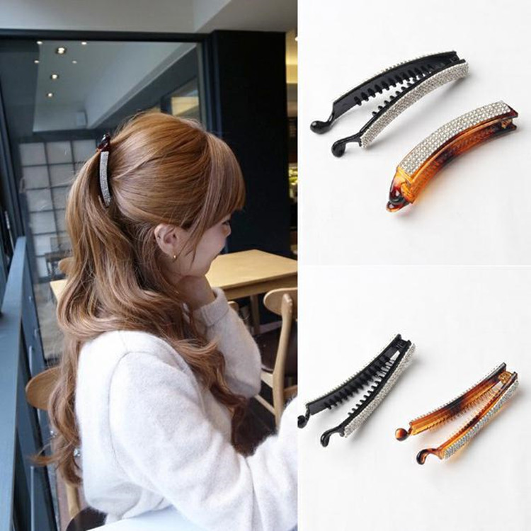 Fermaglio per capelli ovale cavo con strass di perle alla moda coreana, accessori per capelli all'ingrosso, fermaglio per coda di cavallo per adulti, grande fermaglio a torsione, fermaglio con impugnatura all'ingrosso_voghion.com