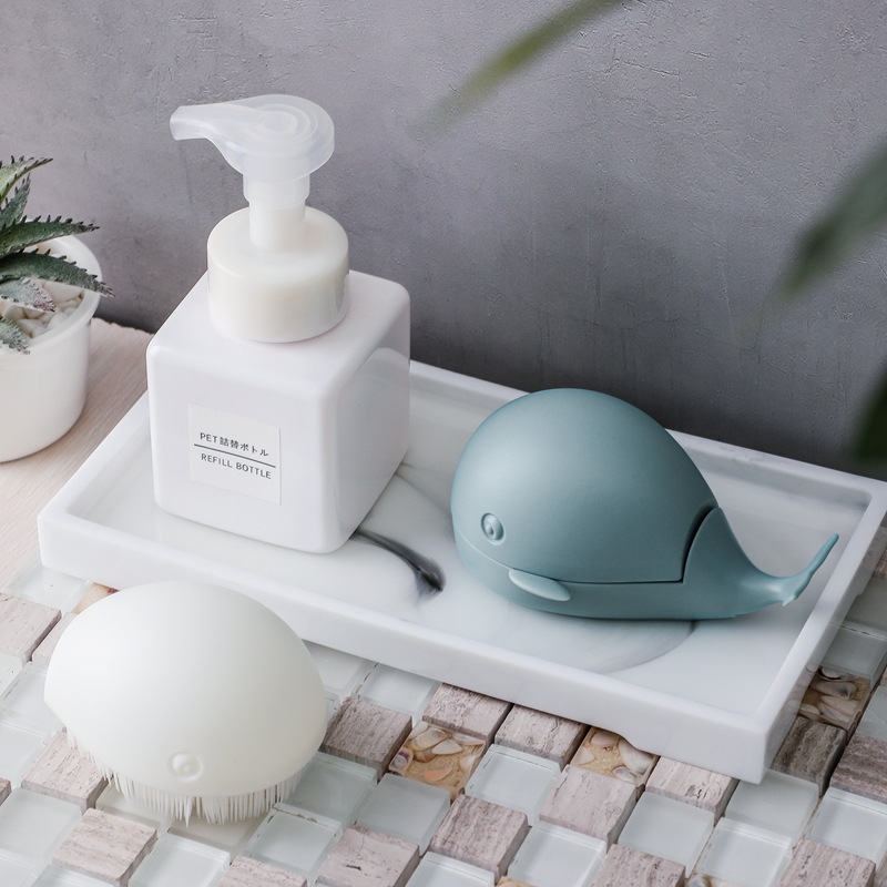 Creative cross-border e-commerce cute little whale laundry brush shoe brush household lint-free clothes cleaning brush