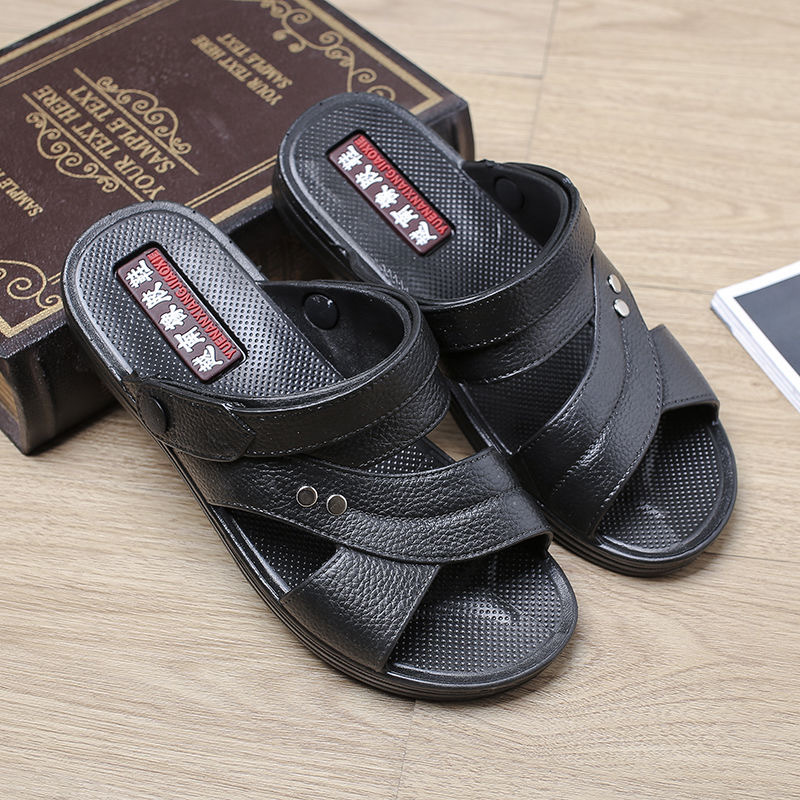 Casual and comfortable men's cool non-slip wear-resistant slippers sandals dual-use beach men's cool factory outlet