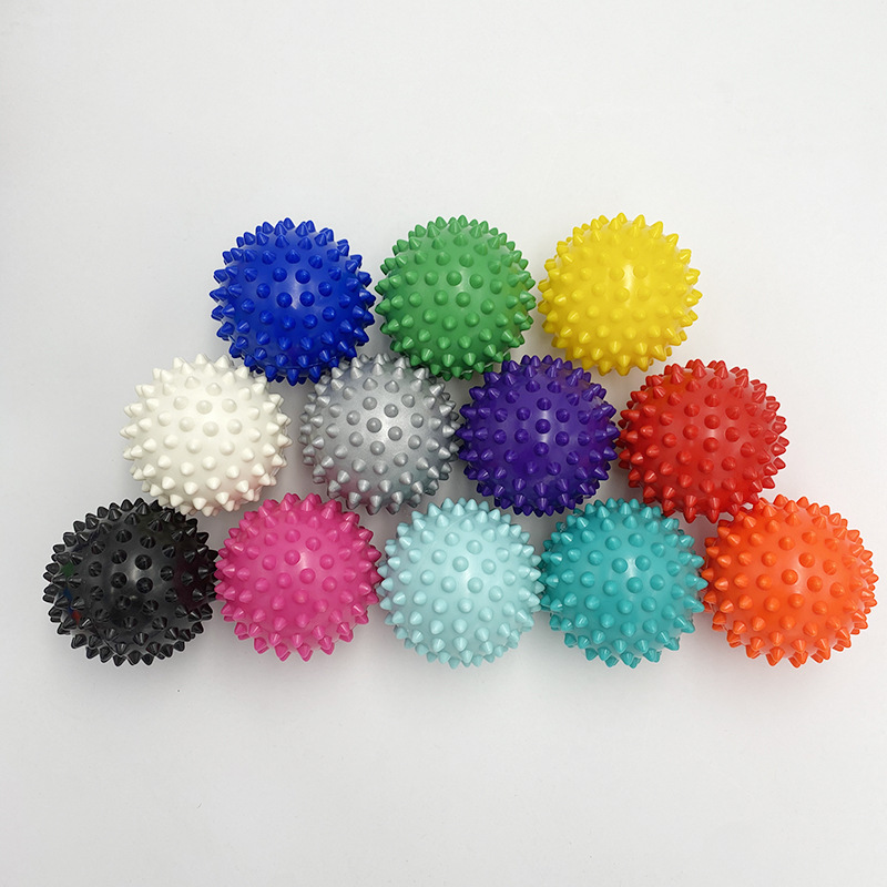 Children's sense of PVC barbed ball massage acupoint color grip ball pointed fascia yoga fitness ball hedgehog laundry ball