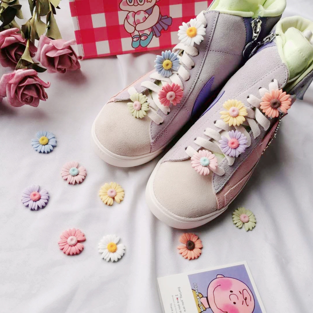 New Quan Zhilong Cream Daisy Notch Shoelace Accessories Flower Shoe Buckle Decorative Canvas Shoes Sneakers Shoe Flowers