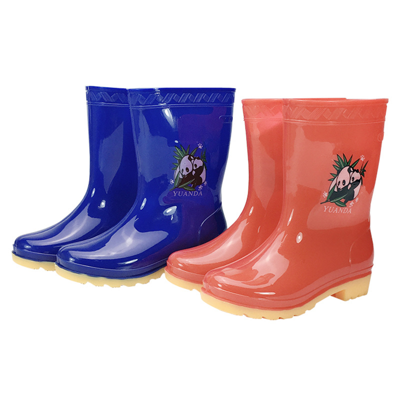 Factory Direct children's rain boots male and female students non-slip mid-calf rain boots fashion cartoon big children's water shoes foreign trade Wholesale