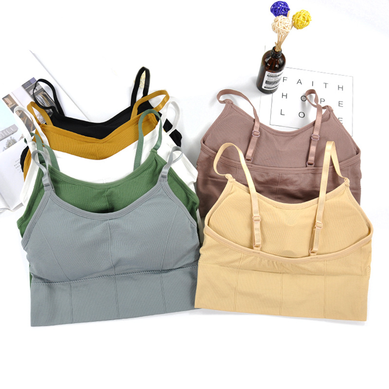 Seamless 646 Beauty Back Bra Sports Underwear Thin Shoulder Strap Women's Sexy Wrap Chest Tube Top Kaka Vest for Women