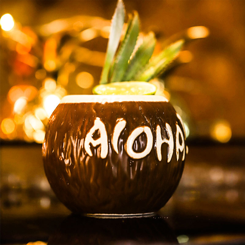 Coconut Cup Huina Bar tiki Cocktail Cup Hawaiian Tiki Cup Ceramic Cup tiki Mug