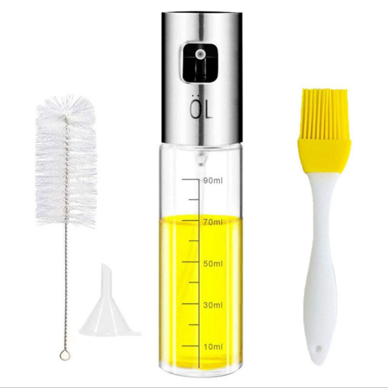 Stainless steel graduated spray bottle spray pot barbecue spray bottle kitchen oil spray pot atomizing spray bottle